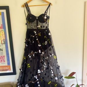 Embroidered Floral Gown